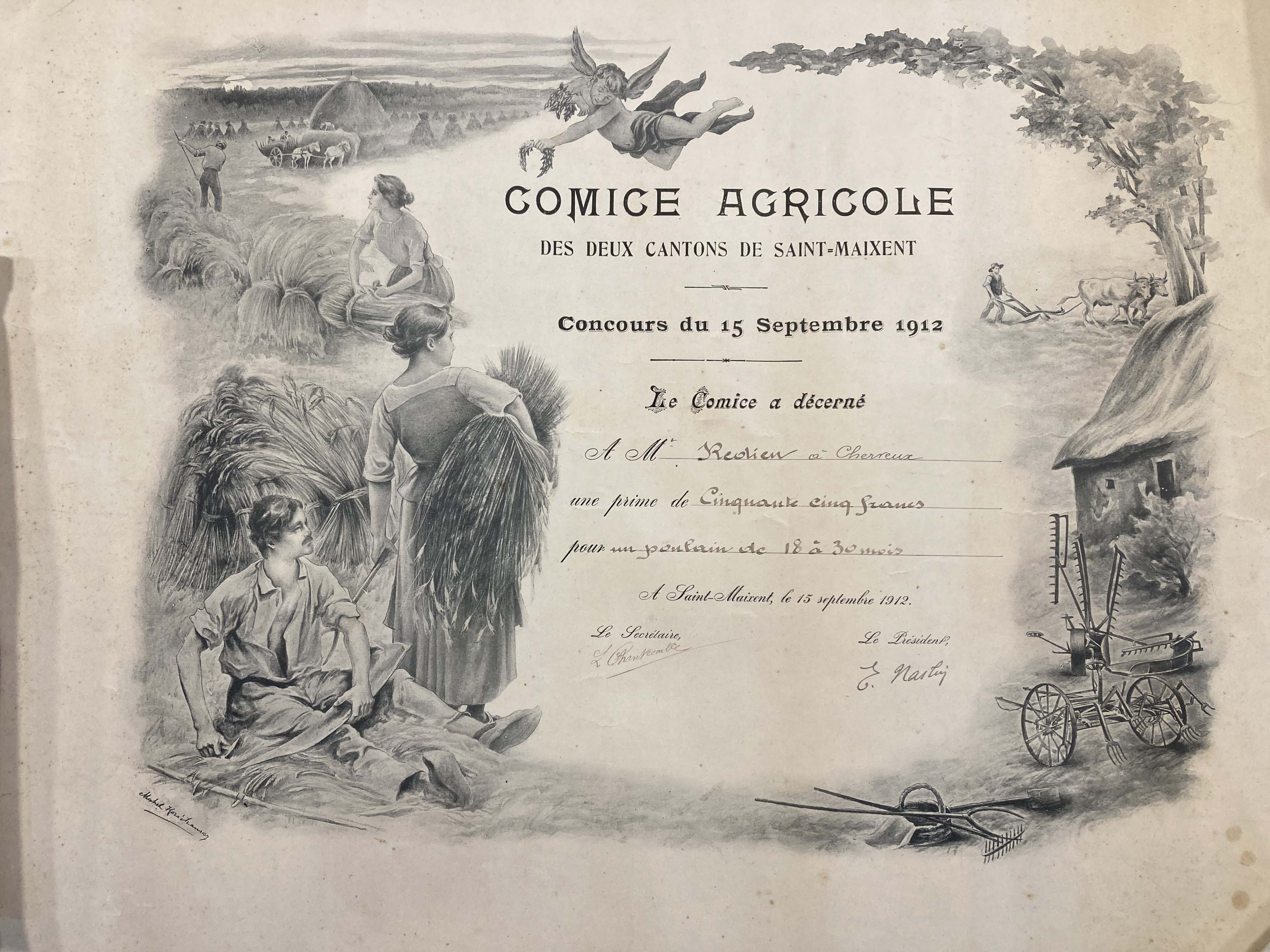 Comice agricole 15 09 1912